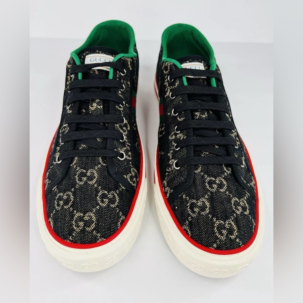 Gucci Tennis 1977 GG Supreme Jacquard Sylvie Sneakers G 13.5 - US 14 - EU 47.5 - Picture 10 of 11